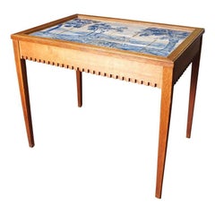 Danish Tile Top Table by Frits Henningsen 