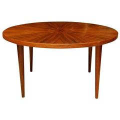 Danish Rosewood Radially Veneered Coffee Table