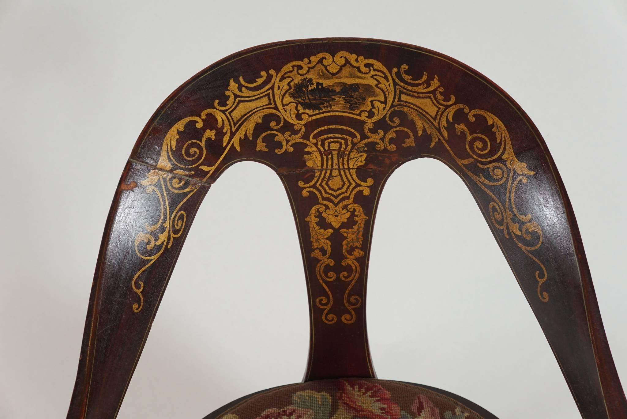 Pair of 19th Century Mahogany Spoon Back Chairs In Good Condition In Hudson, NY