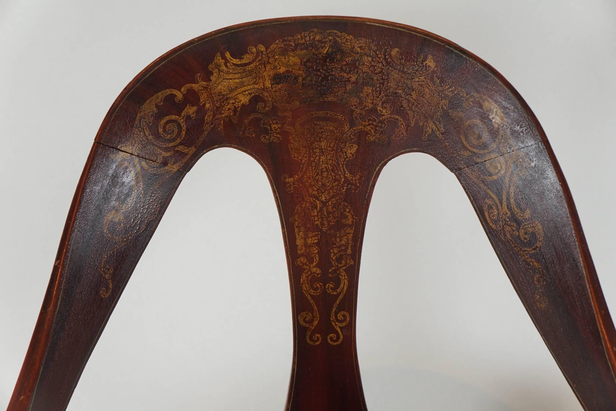 Pair of 19th Century Mahogany Spoon Back Chairs 1