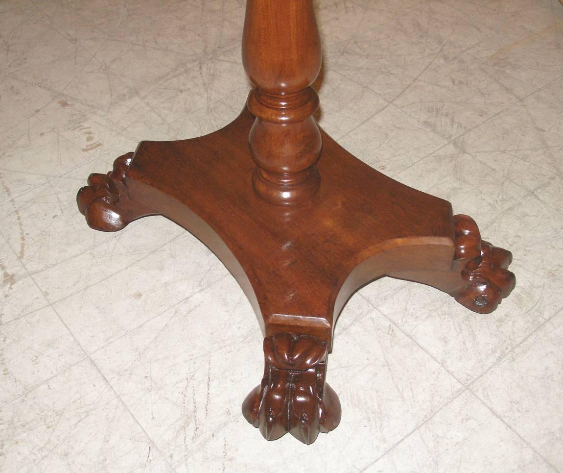Danish 19th Century Neoclassical Side or Lamp Table of Figured Mahogany