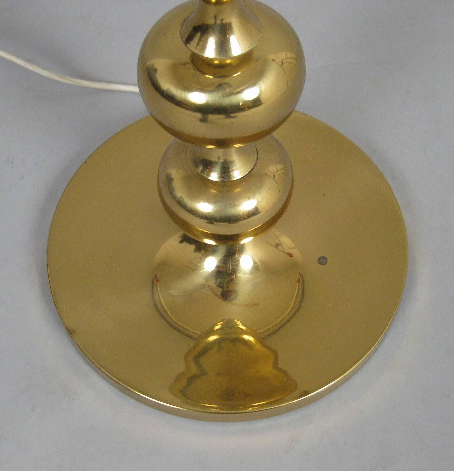 Scandinavian Modern Danish 1960s-1970s Brass Floor Sphere Design Floor Lamp