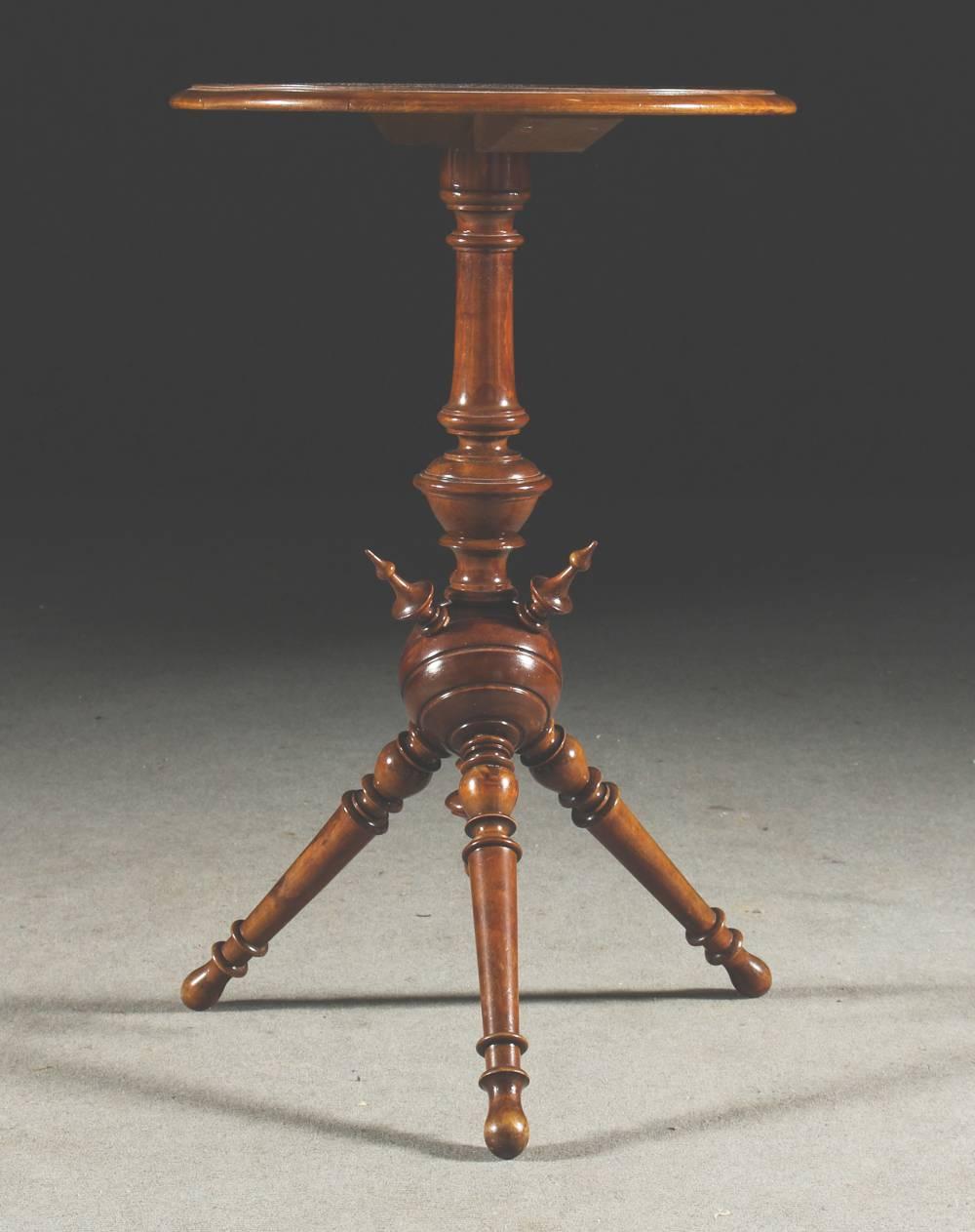 Victorian Danish 19th Century Occasional Table/Candle Stand of Interesting Form