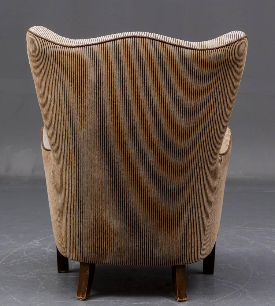 European Danish Modern Wingback Armchair