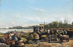 Danish 19th Century Coastal Landscape Painting by Carl Lund