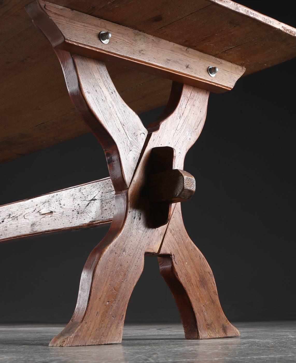 Early 20th Century Danish Country Trestle Table