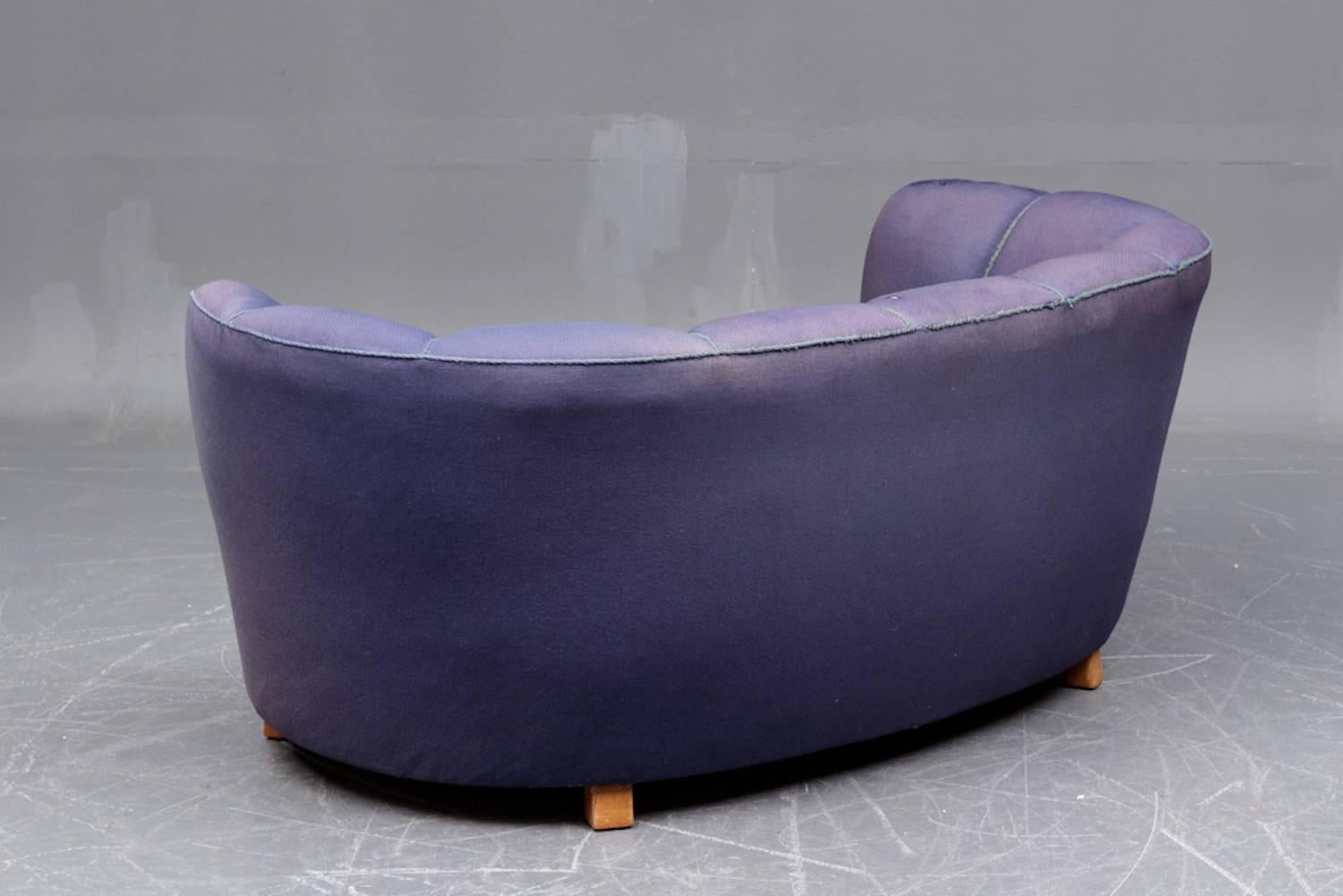 Scandinavian Modern Banana Form Sofa