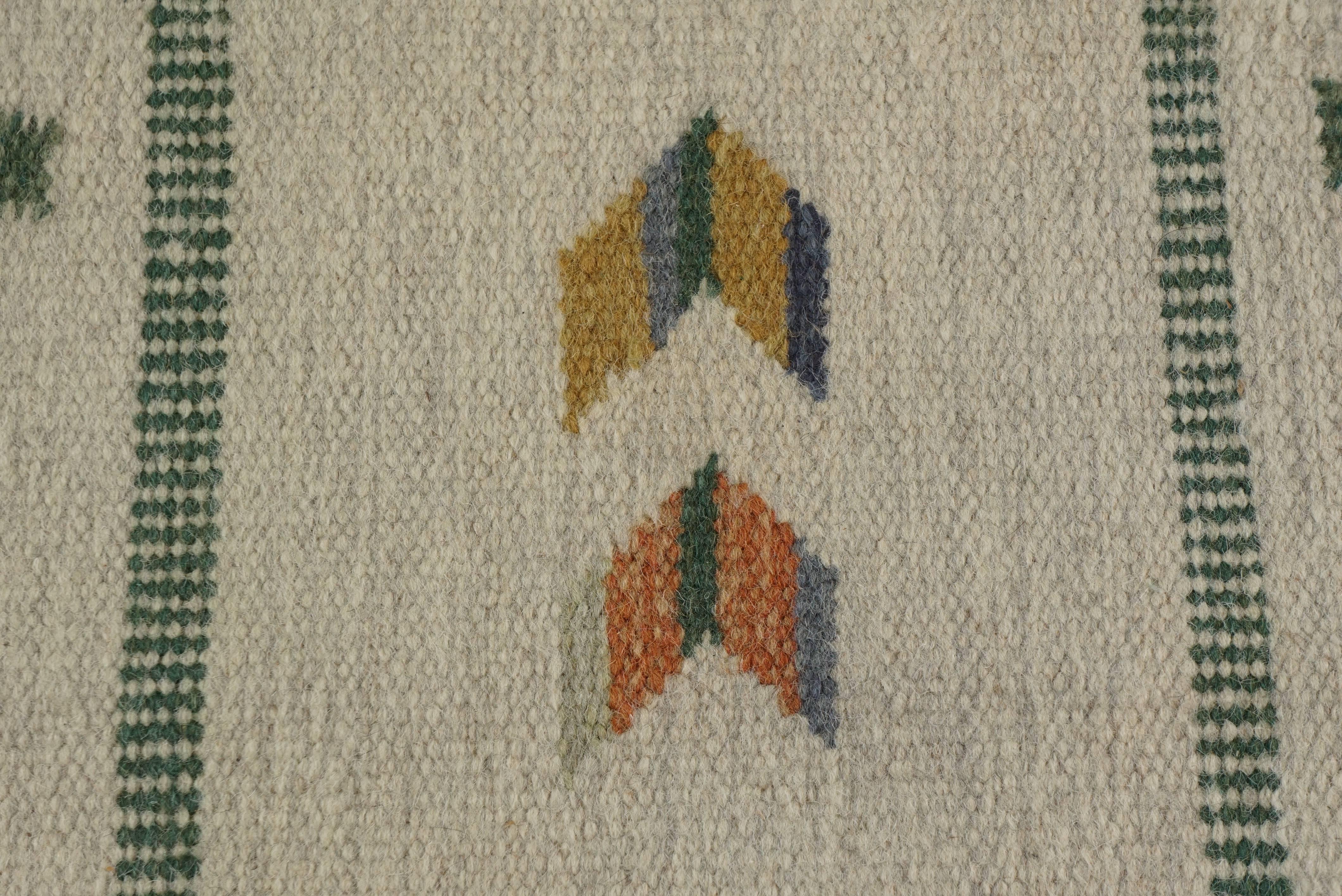 Mid-20th Century Swedish Rölakan Flat-Weave Rug