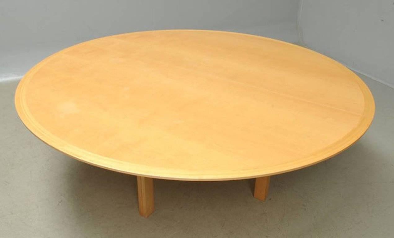 Scandinavian Modern Large Circular Dining Table