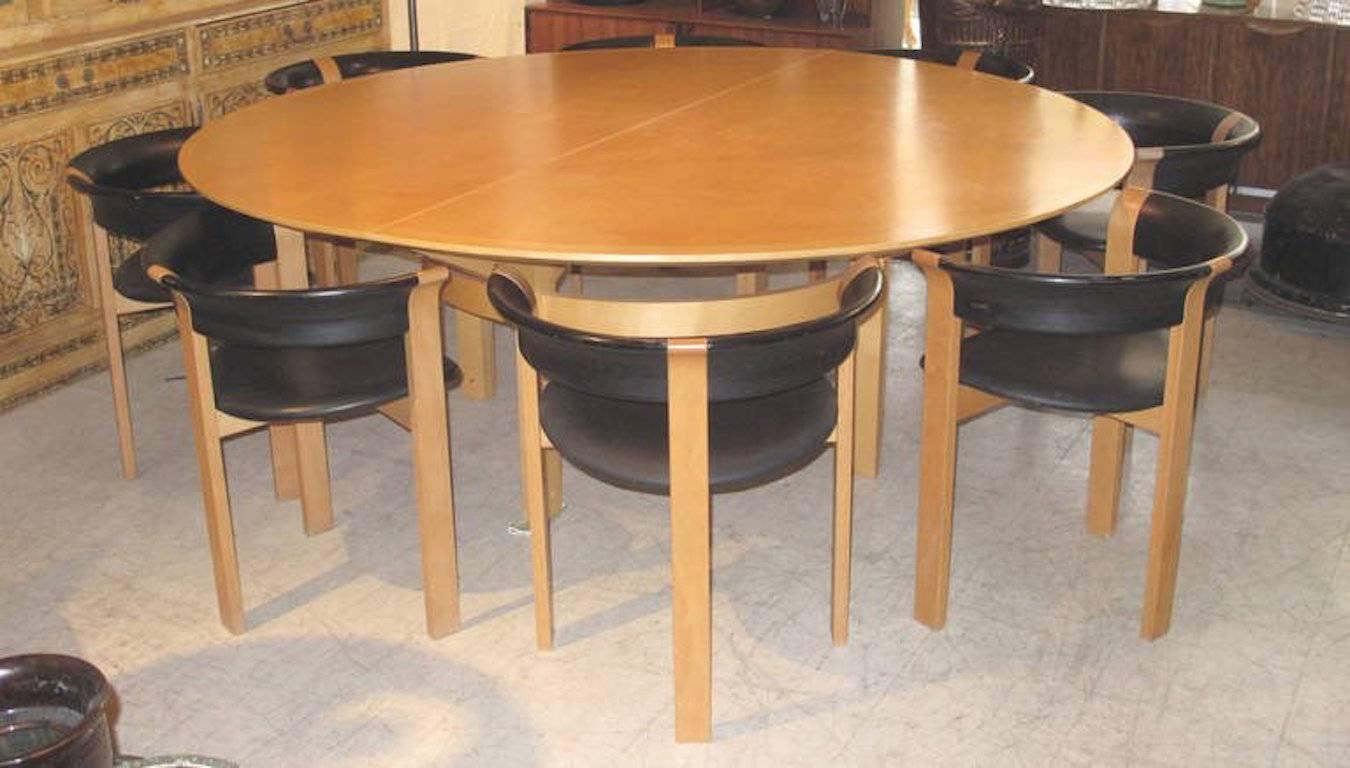 Danish Large Circular Dining Table