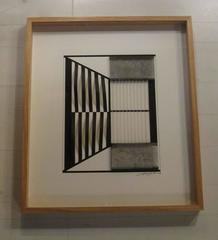 Abstract Black and White Collage by Artist Giancarlo Caporicci, Italy