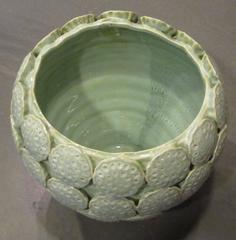Porcelain Pair of Lotus Design Flower Pots, China, Contemporary