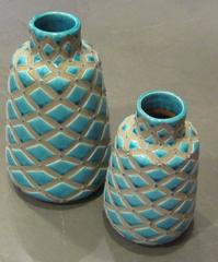 Stoneware Mosaic Patterned Vase, China, Contemporary Stoneware Mosaic Patterned Vase, China, Contemporary