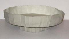 Hand Made Pedestal Porcelain Bowl, Contemporary, Italian