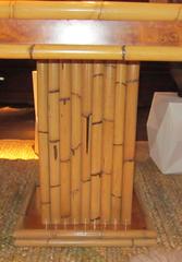 1940s Square Bamboo Dining or Card Table, France