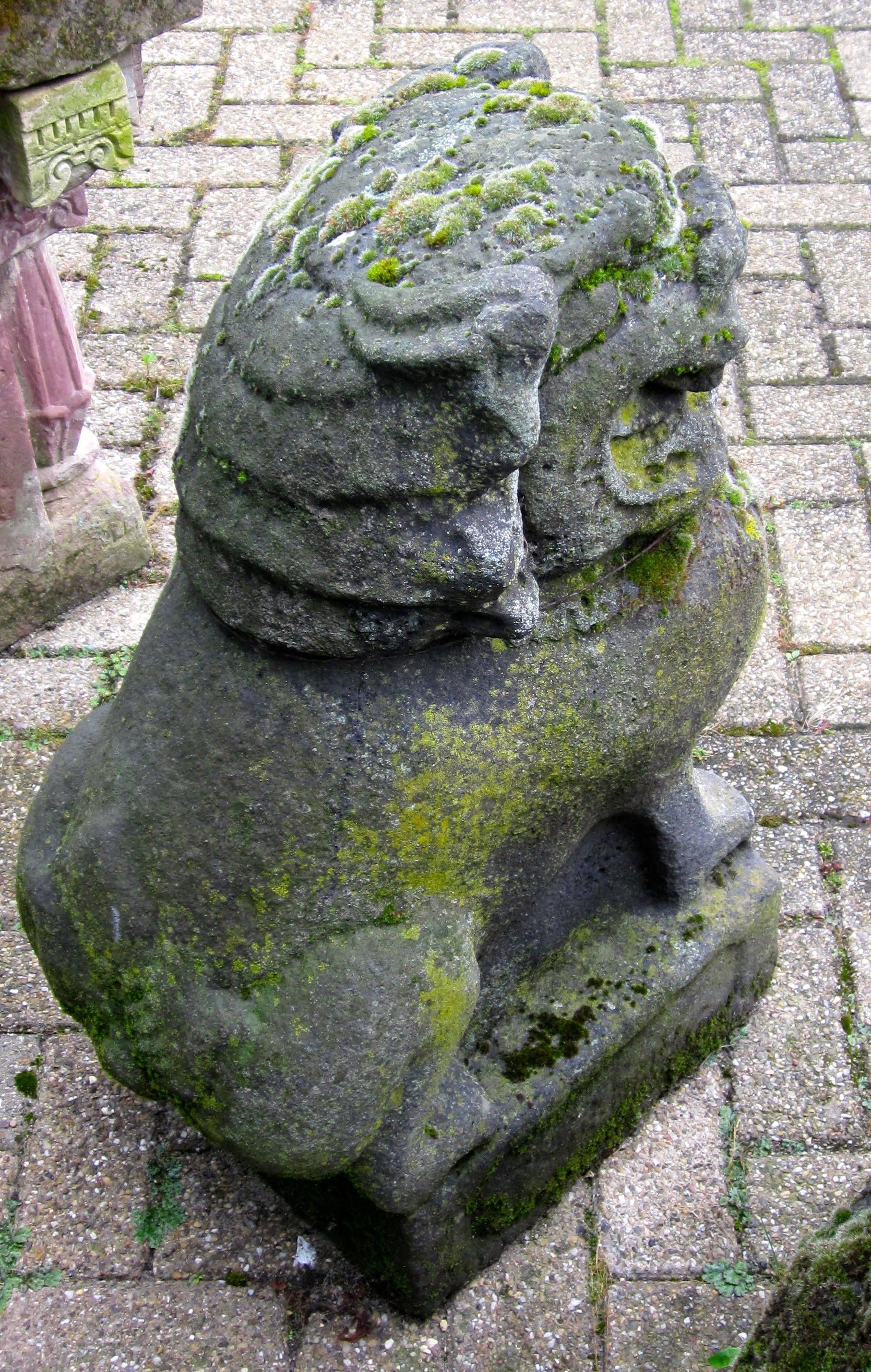 Pair of 19th Century Chinese Stone Foo Dogs 7