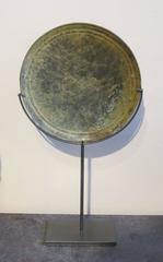 15th Century Set of Three Bronze Mirror Back Sculptures, Cambodia