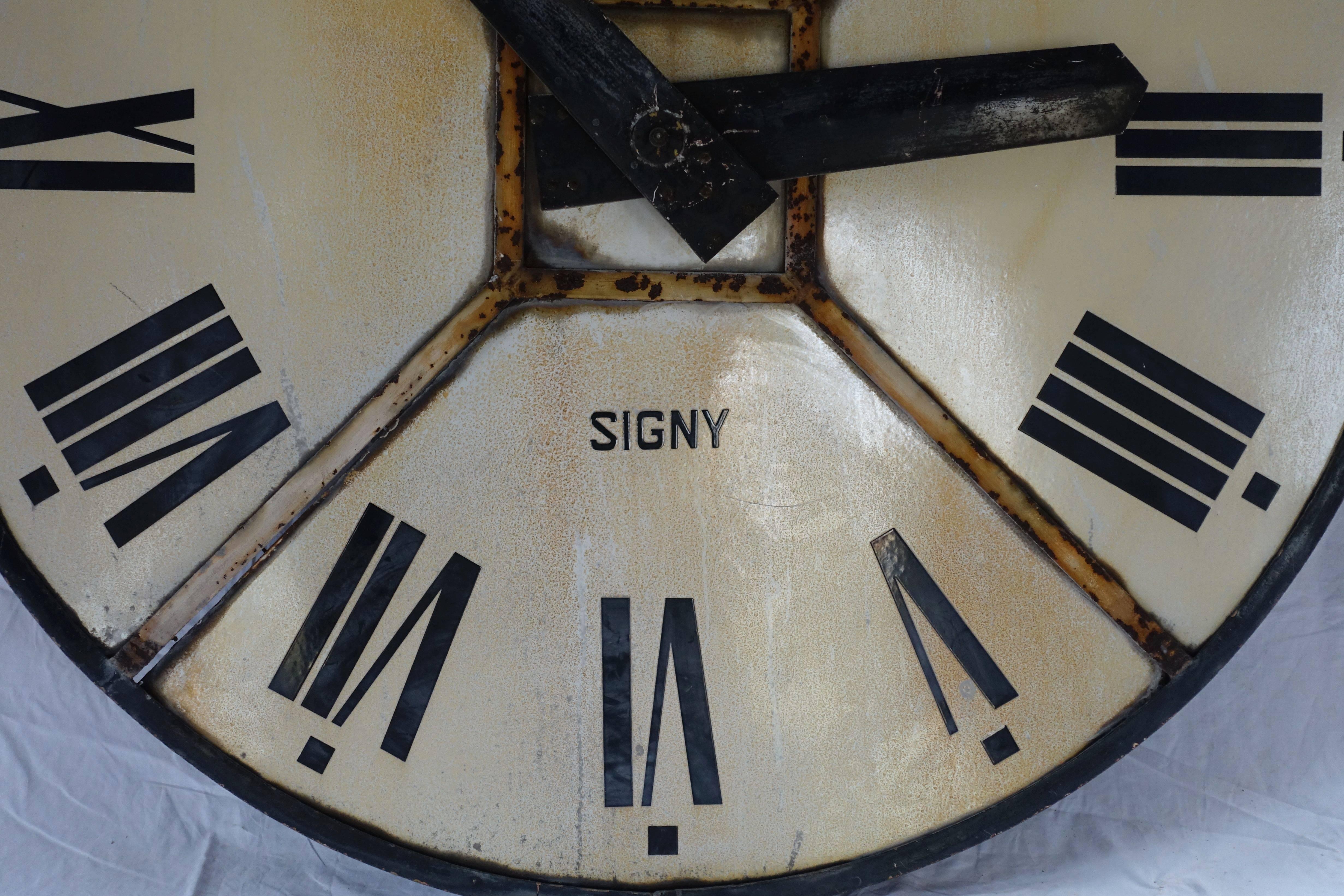 French Iron Clock Face, France, circa 1940