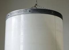 Galvanized Container Light Fixture, France, circa 1940