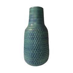 Textured Turquoise Vase, Thailand, Contemporary