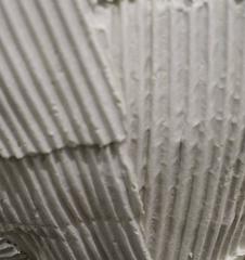White Corrugated Ceramic Bowl, Italy, Contemporary