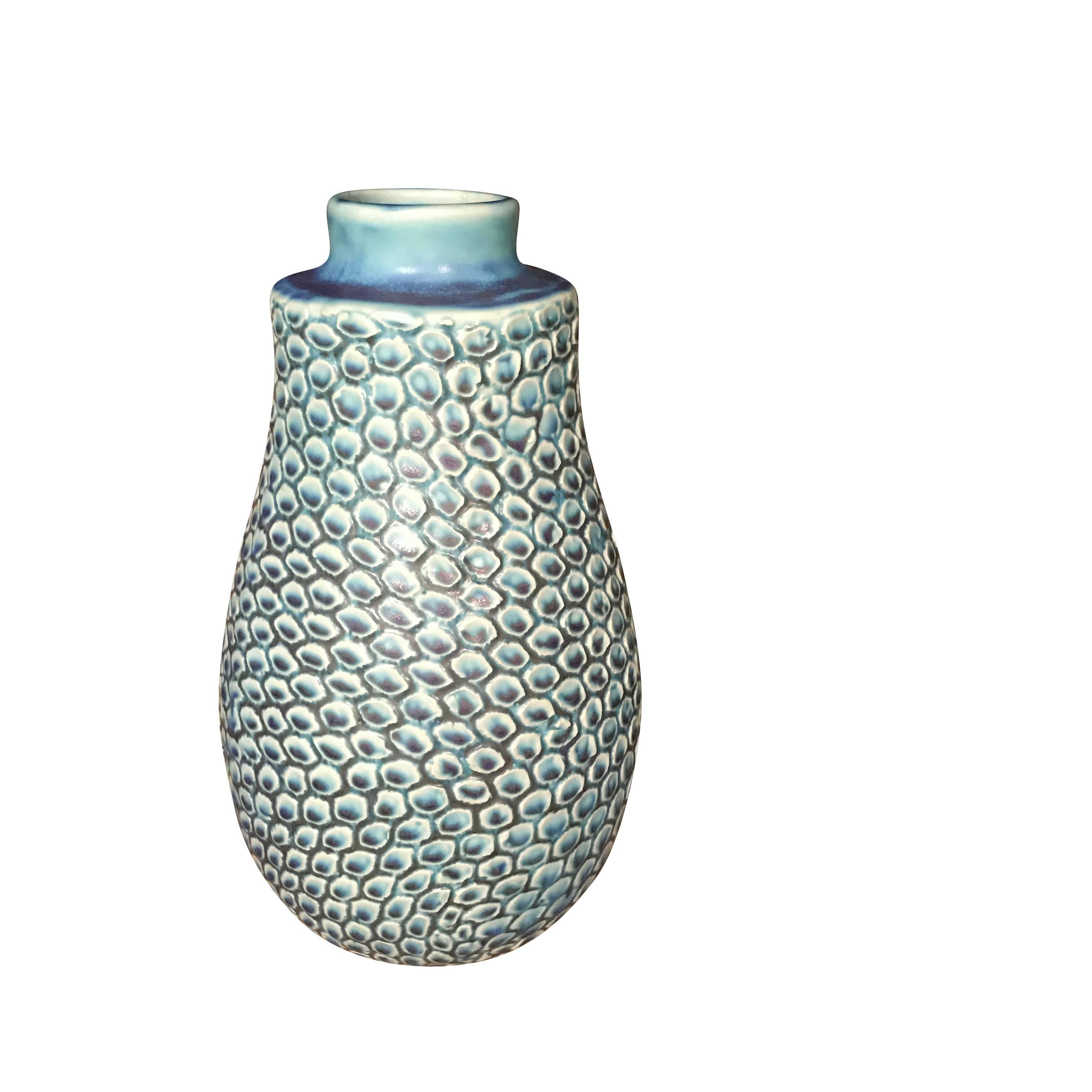 Vintage Inspired Design Turquoise Vase, Thailand, Contemporary