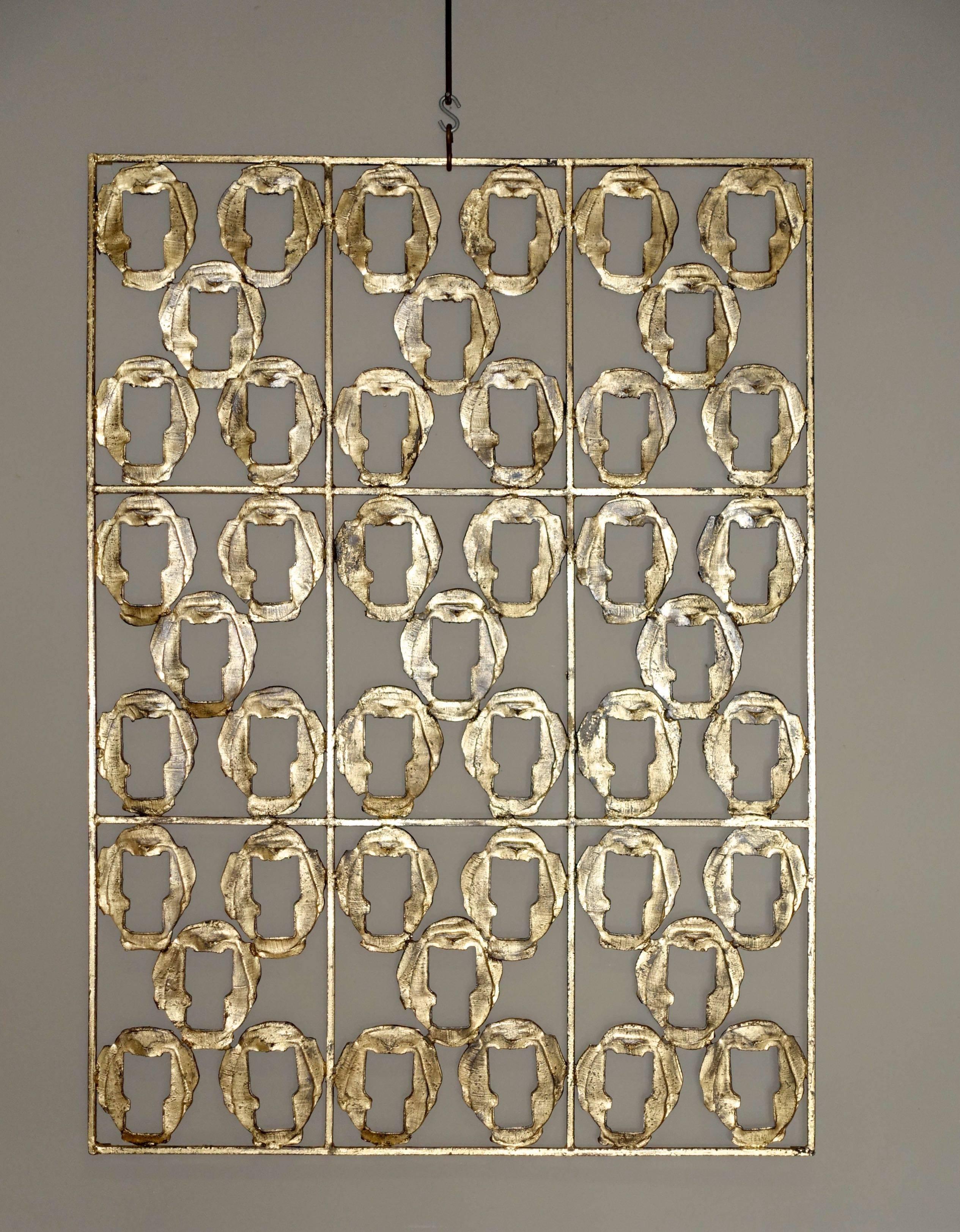 Italian Gold Gilt Metal Wall Sculpture, Italy, 1960