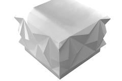 White Plaster Square Coffee Table, Belgium, Contemporary