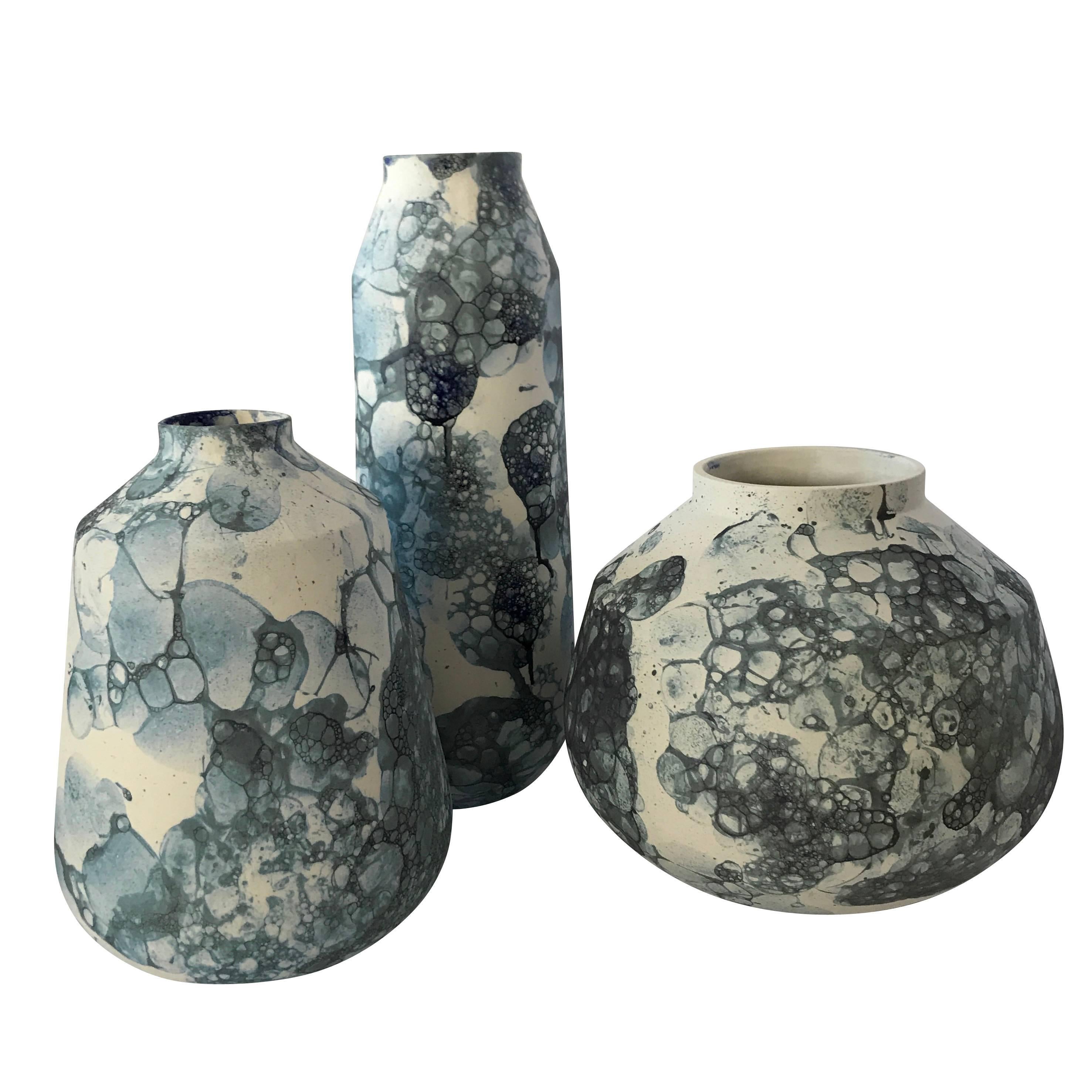 Bubble Design Ceramic Vase, Netherlands, Contemporary In Excellent Condition In New York, NY