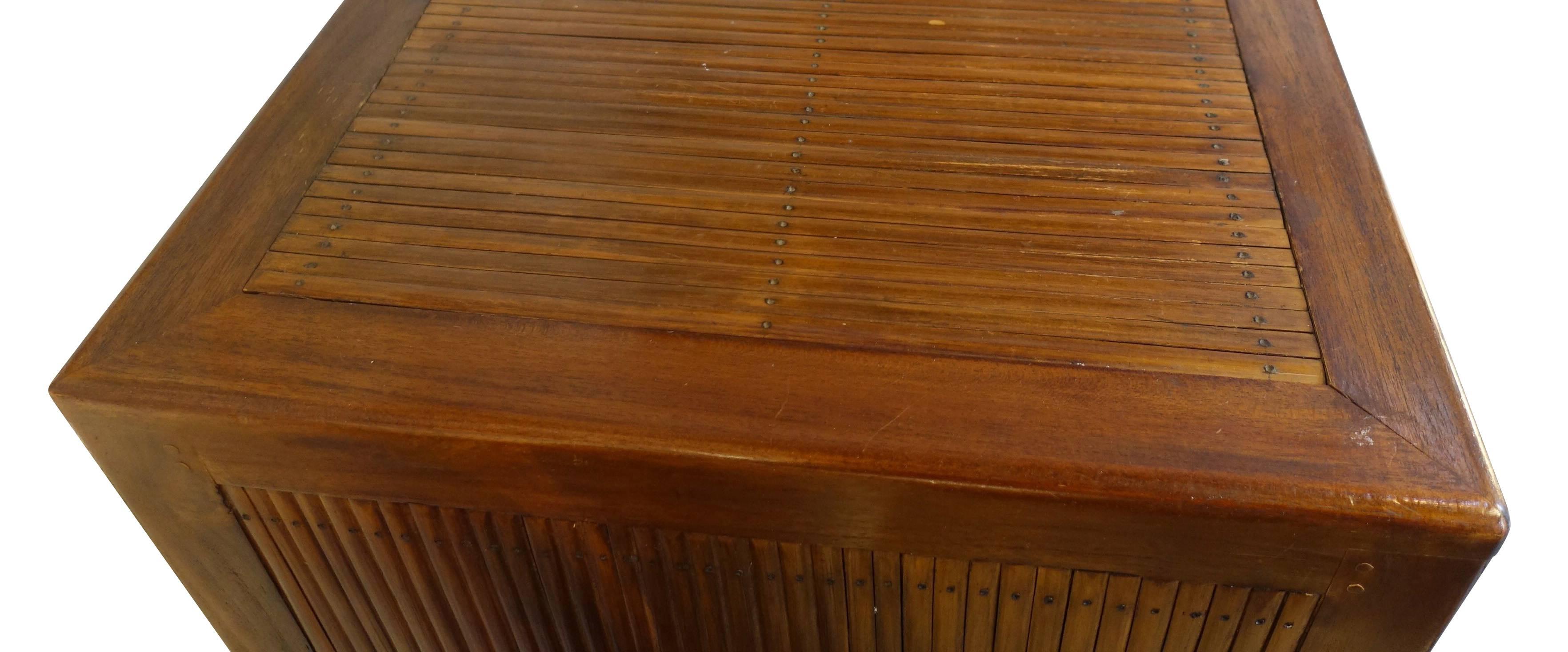 French Bamboo Inlay Commode, France, 1940s