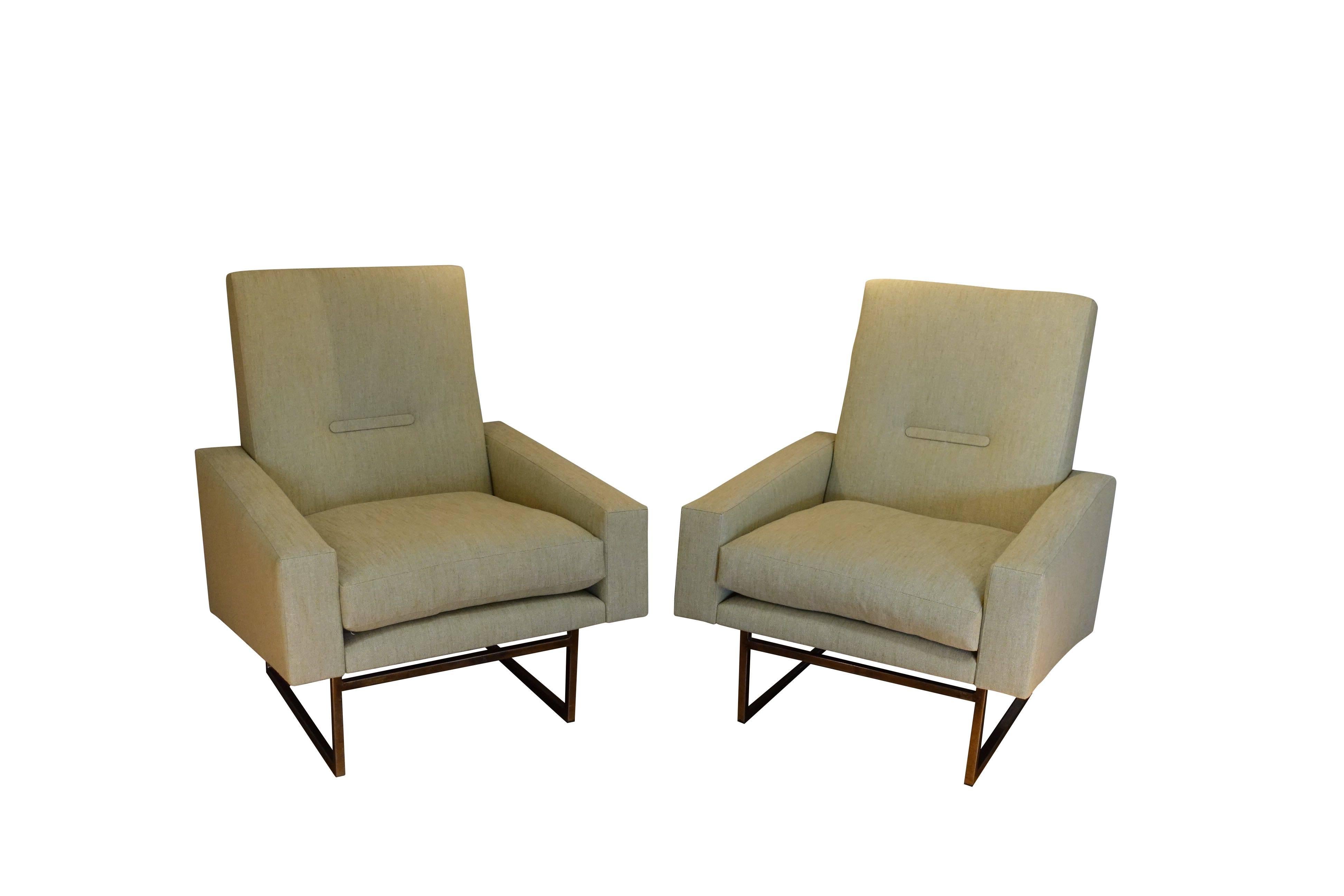 Pair of Upholstered Side Chairs, France, 1960s In Excellent Condition In New York, NY