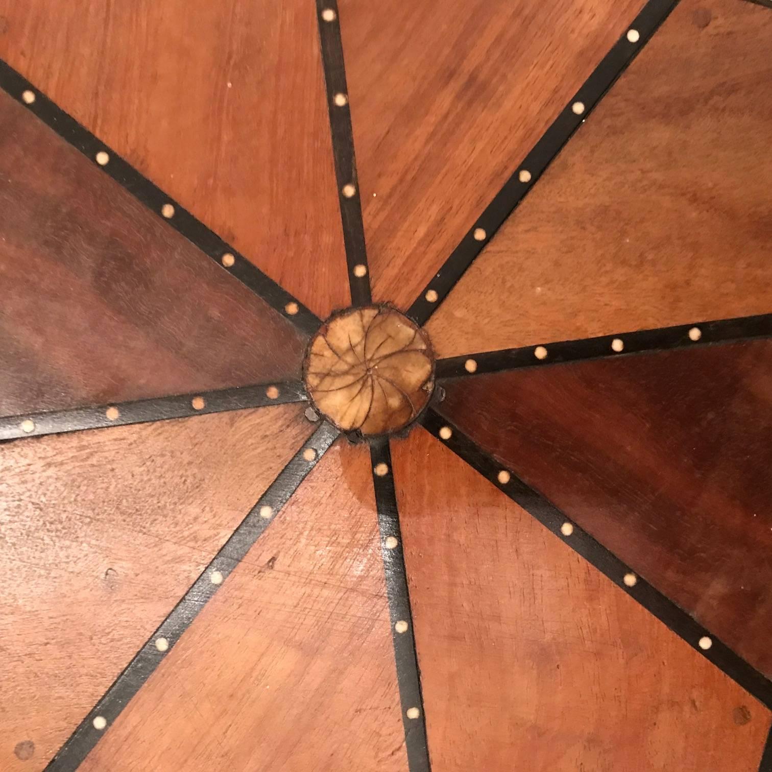 Anglo Indian Inlaid Wood Octagonal Side Table, India, 19th Century In Excellent Condition In New York, NY