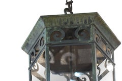 Pair of Large Copper Lanterns, England, 19th Century