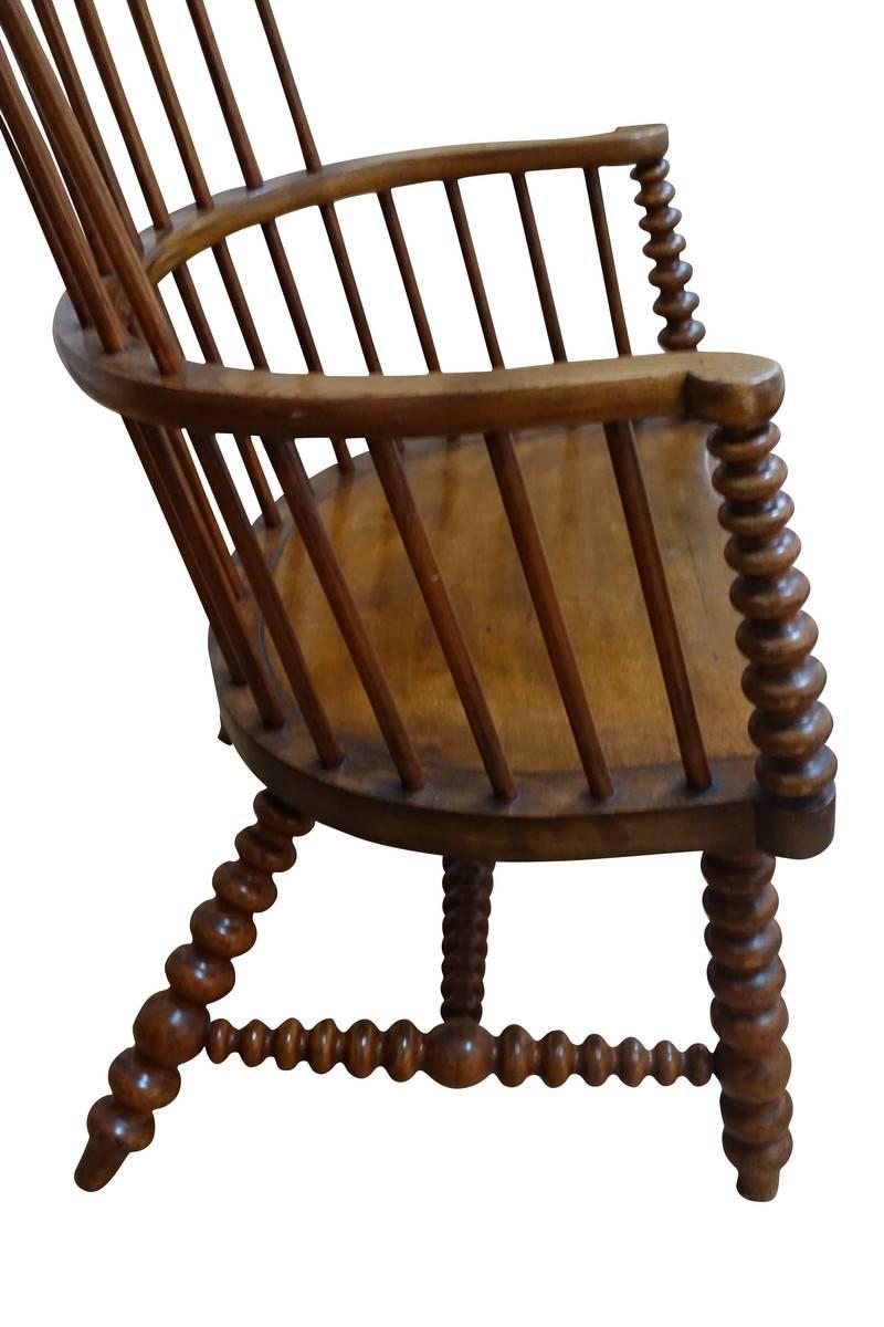 19th century Scottish classic Scottish style Windsor chair.
Ashwood.
Spool legs and cross bar.
Decorative, stylish and comfortable.
Measure: Seat height 17