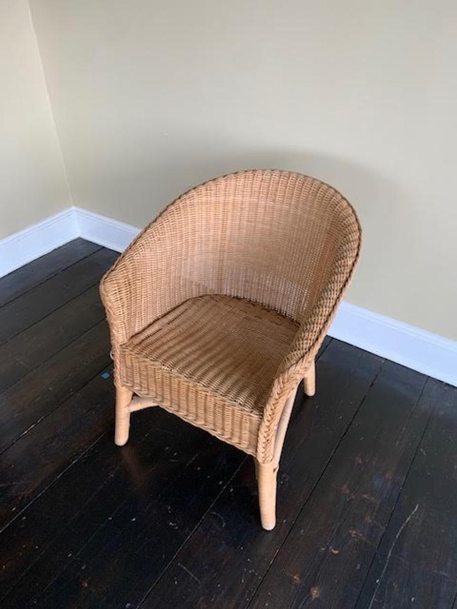 Set of Four Wicker Dining Chairs, Contemporary 3