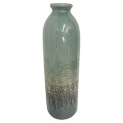 Grand vase en forme de colonne turquoise, Chine, contemporain