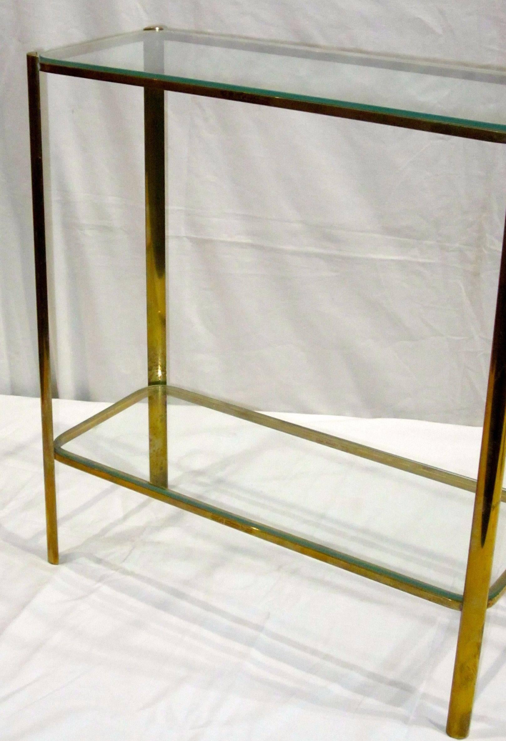 Maison Malabert Bronze and Glass Side Table, France, 1940s 2