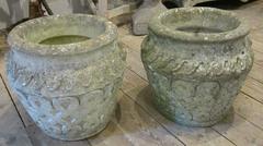 1920s England Cotswald Pair of Signed Planters