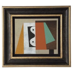 Collage Abstracto Del Artista John Taylor, Inglaterra, Contemporáneo