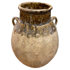 19th Century Antique Brown Patterned Ceramic Vase from China