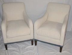 English Pair Upholstered Club Chairs, 1920s