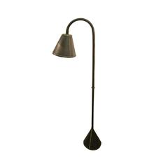 Mid Century Valenti Brown Leather Floor Lamp, Spain