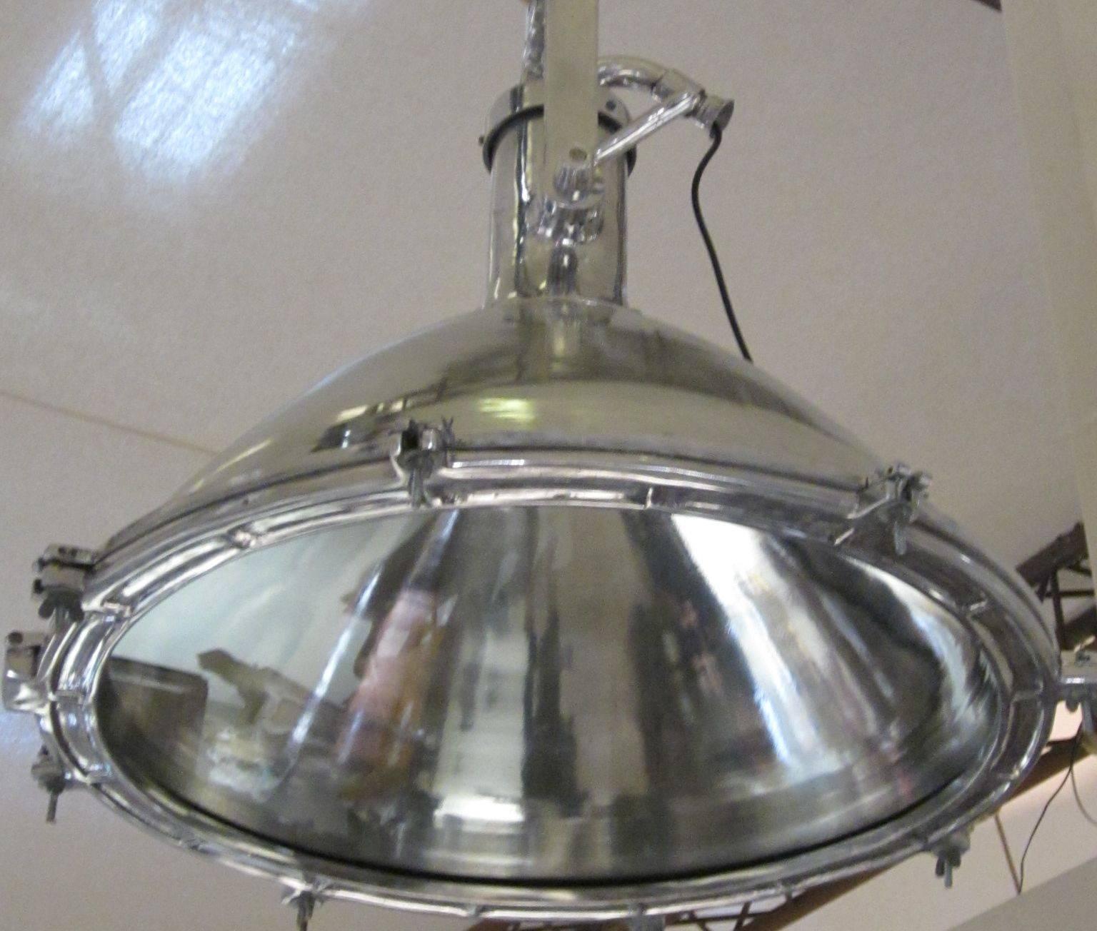 Mid-20th Century Industrial Extra Large Aluminum Ship Search Light, England, 1930s