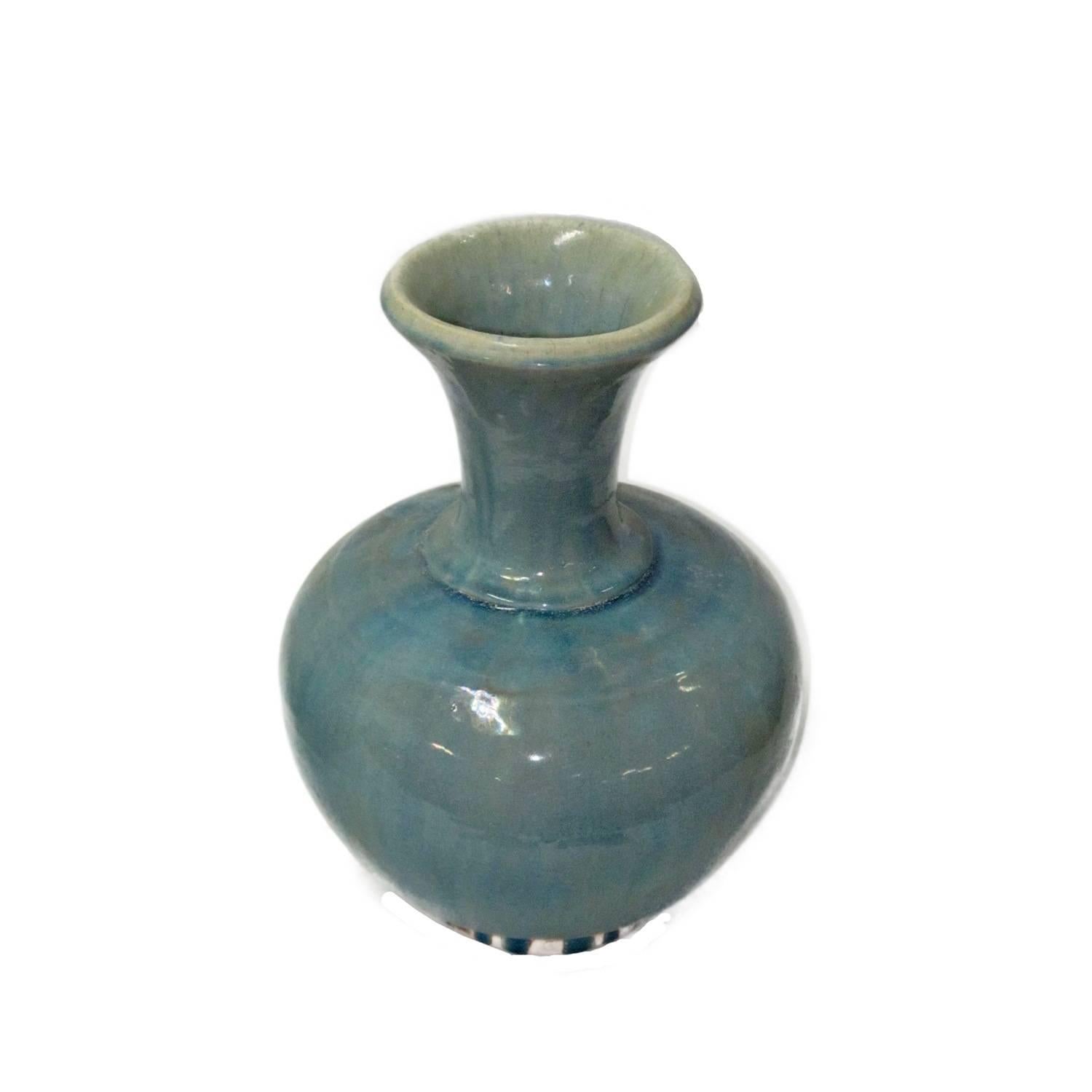 Chinese Extra Large Washed Turquoise Vases, China, Contemporary