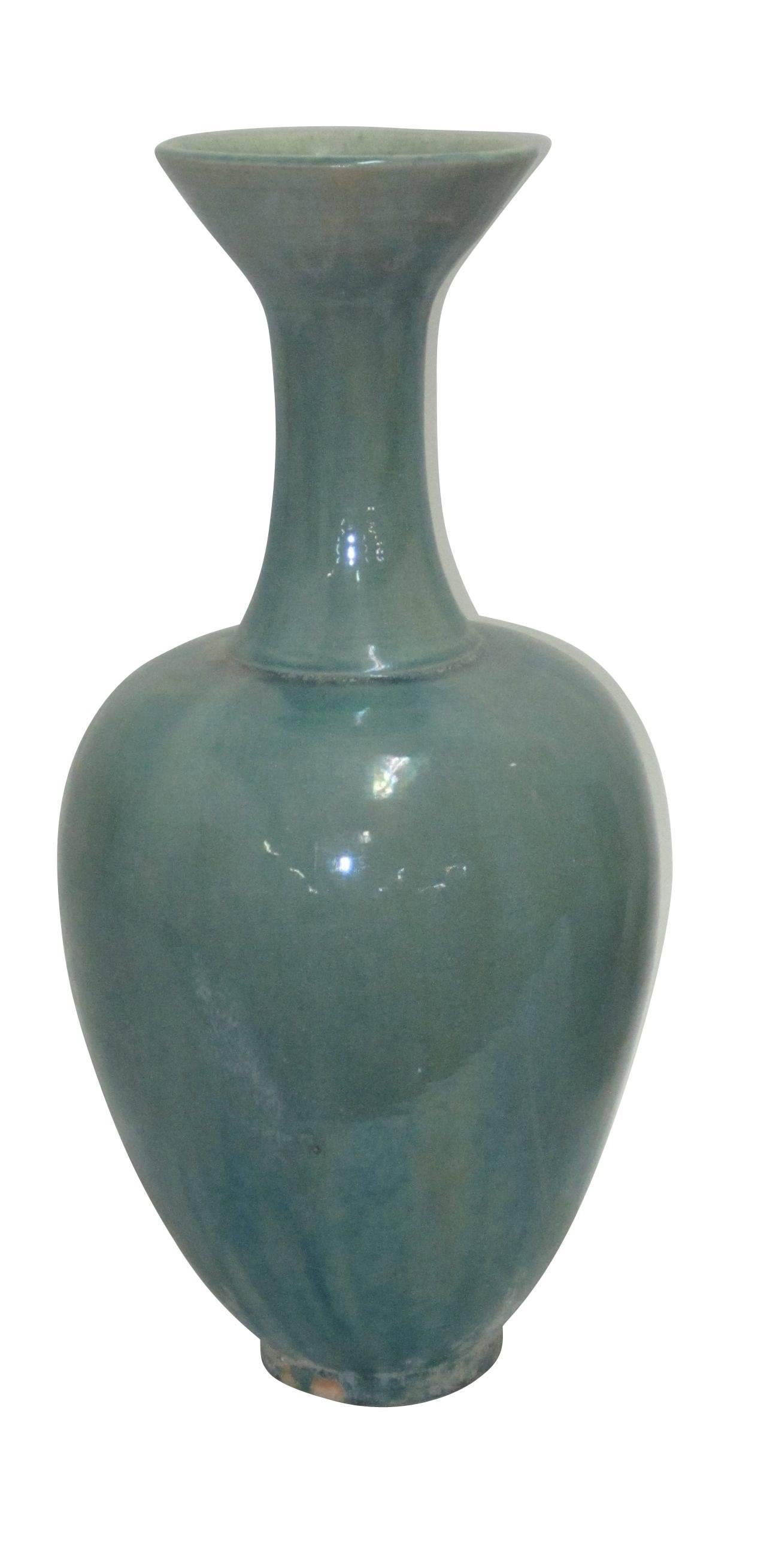 Extra Large Washed Turquoise Vases, China, Contemporary 2