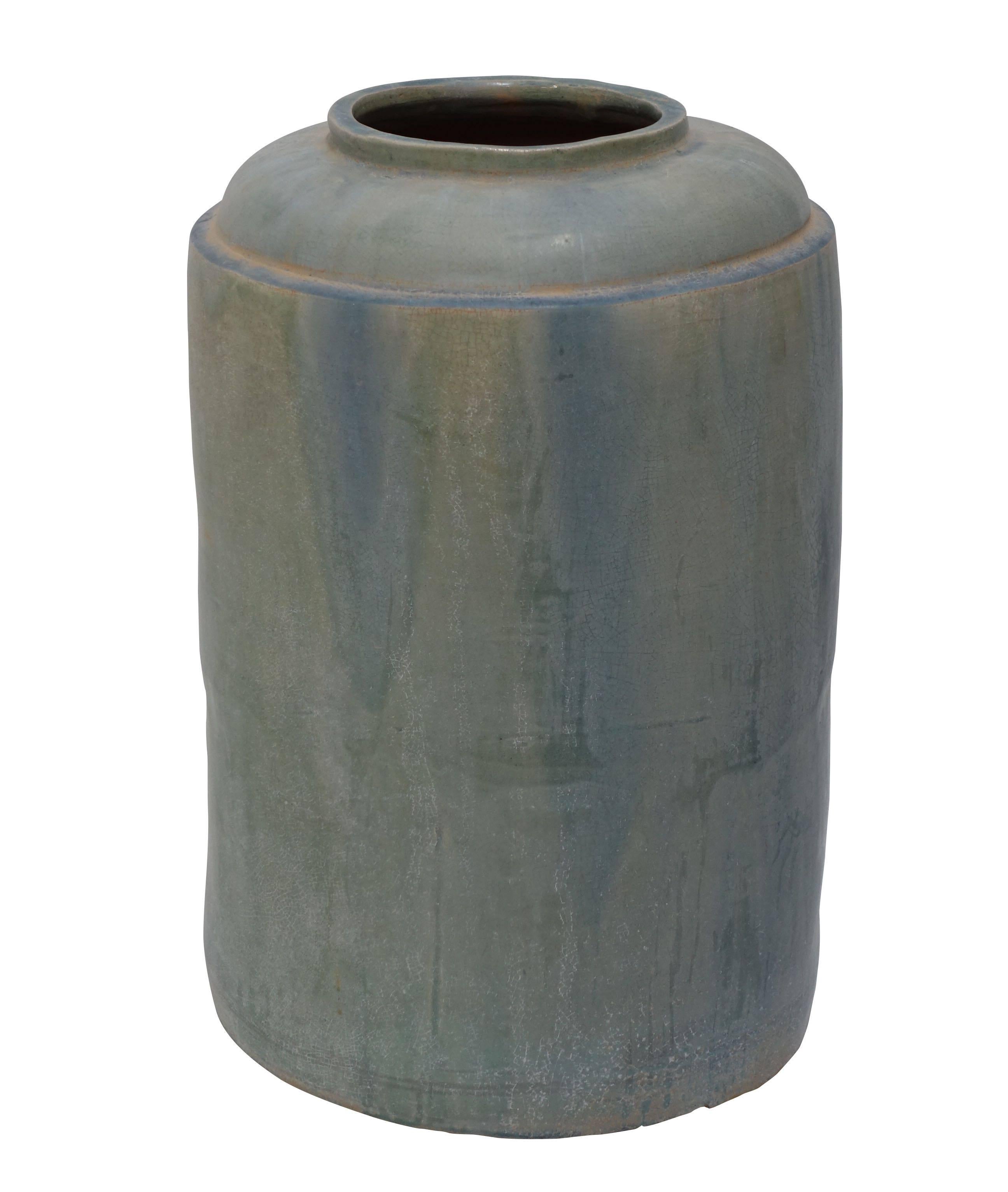 Extra Large Washed Turquoise Vases, China, Contemporary 6