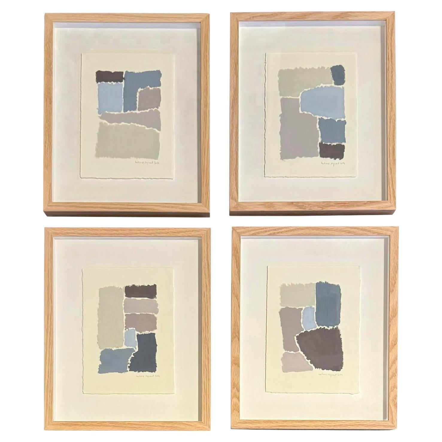 Abstraktes Öl-Pastell-Gemälde von Hortense Reynaud, Frankreich, Contemporary