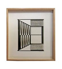 Abstract Black and White Collage by Artist Giancarlo Caporicci, Italy