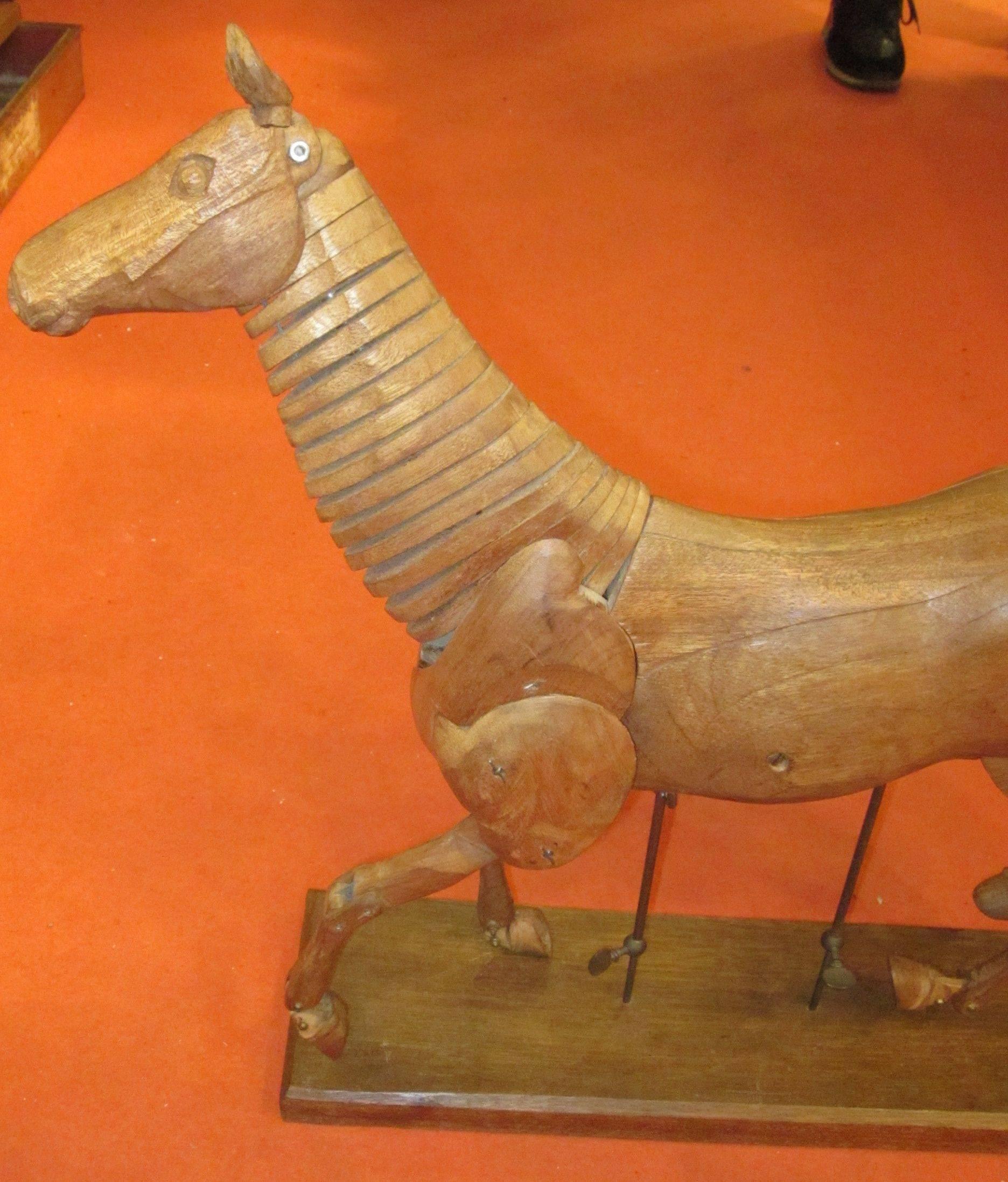 Articulated Wooden Horse Sculpture, Italy, 1920s 2
