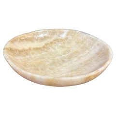 Tan And Cream Onyx Bowl, Indonesia, Contemporary